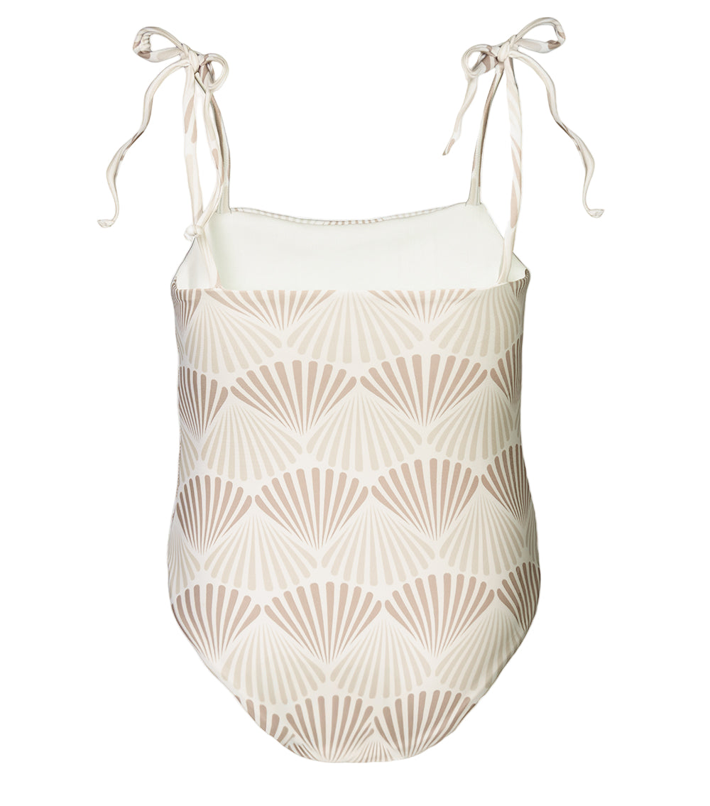 Beige Shells One Piece