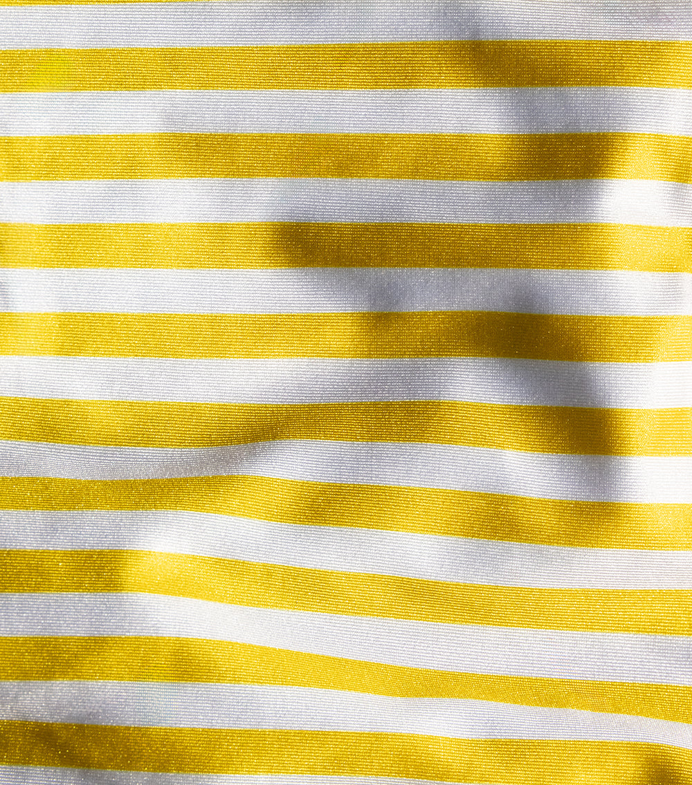 Yellow Stripes Close-up of yellow and white striped fabric texture