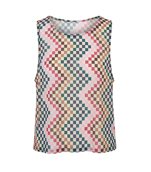 checkers boho top cover up for women, playashá x marino