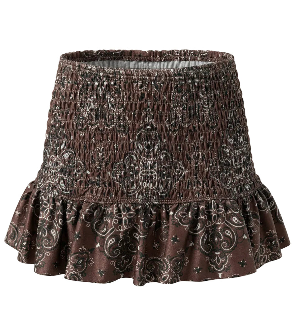 smocked skirt brown bandana – Marino Kids