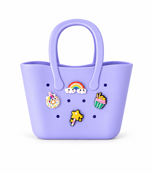 rubber tote butter lilac