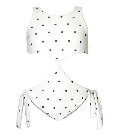 helena trikini polka dots white