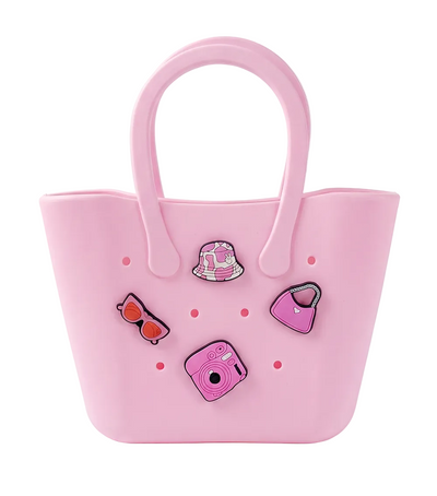 rubber tote pink