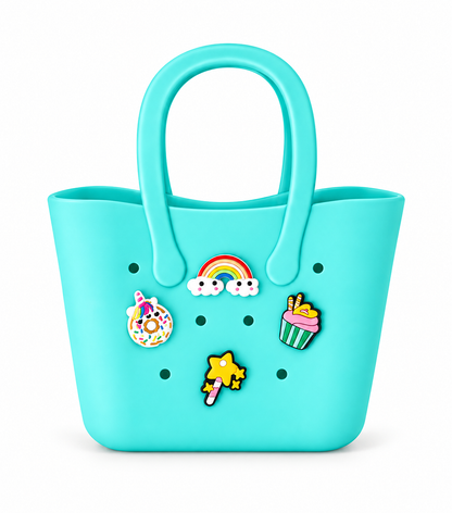rubber tote aqua