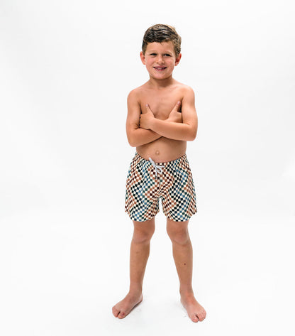 Boy Swim Shorts Checkers