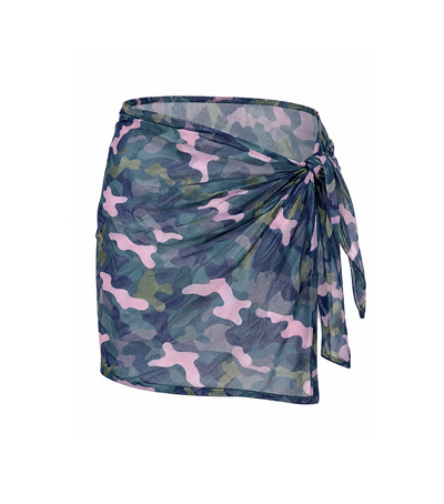camo mini sarong cover up for women, playashá x marino