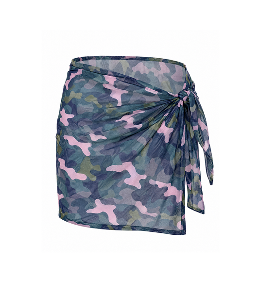 camo mini sarong cover up for women, playashá x marino