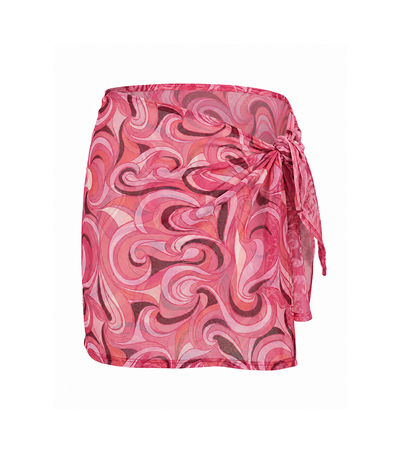 groovy pink mini sarong cover up for women, playashá x marino