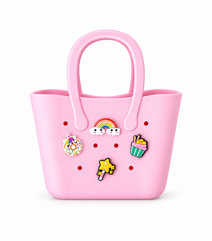 rubber tote pink