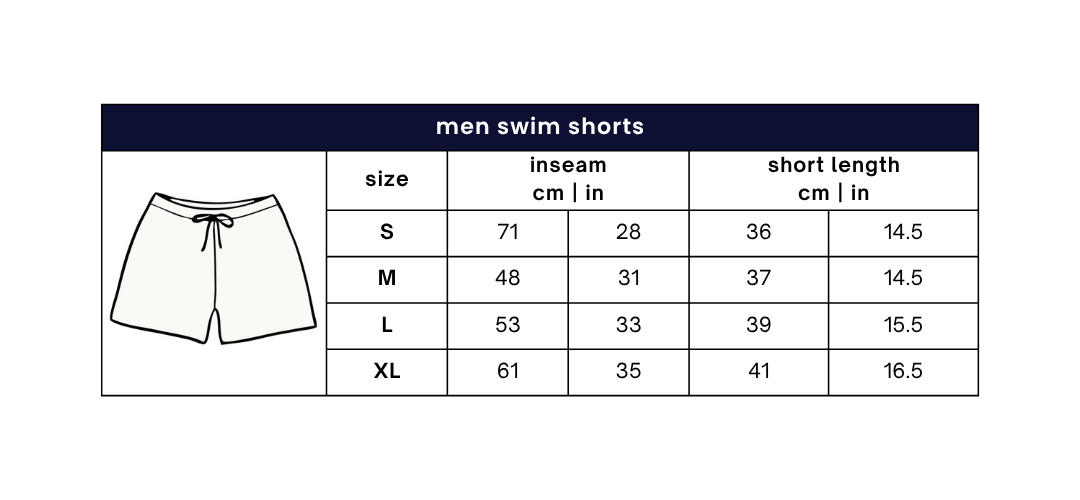 mens swim shorts blue plaid size guide