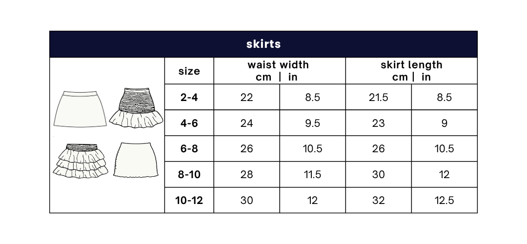 simple skirt orchid paisley size guide
