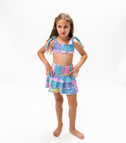 Ruffle Skirt Bandana Pastel