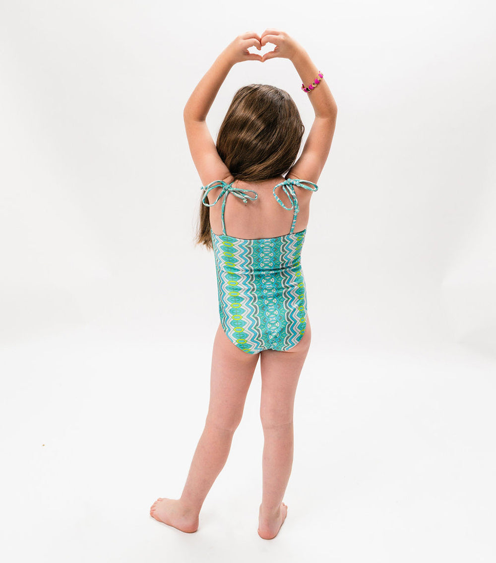 vivi one piece abstract green