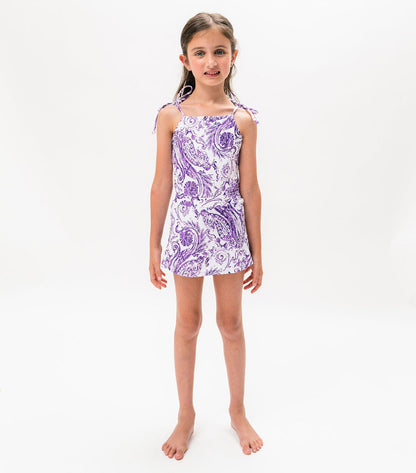 Simple Skirt Orchid Paisley